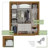 Guarda-roupa Casal com Espelho 100% MDF 4 Portas 3 Gavetas Imperatore Móveis Lopas - 10