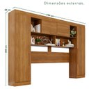 Ver imagem 3 de Guarda-Roupa Modulado 4 Portas Apolo Premium Marrom/Cinamomo