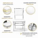 Ver imagem 3 de Cadeira Flora de Cozinha e Sala de Jantar Reforço Cromada Assento e Encosto Branco