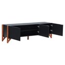 Ver imagem 3 de Rack 3 Portas Decor - Preto/amêndoa