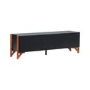 Ver imagem 1 de Rack 3 Portas Decor - Preto/amêndoa