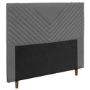 Ver imagem 1 de Cabeceira Cama Box Casal King Size Viena 195cm Suede Cinza - Abmaza