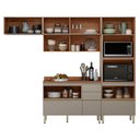 Ver imagem 2 de Cozinha Modulada Proença 4 Peças Torre Quente Nogueira Nude Prime Tx - Demartez