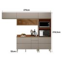 Ver imagem 3 de Cozinha Modulada Proença 4 Peças Torre Quente Nogueira Nude Prime Tx - Demartez