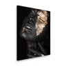 TELA CANVAS ARTISTICO MULHER PINTADA PRETO E ROSTO DOURADO - 1