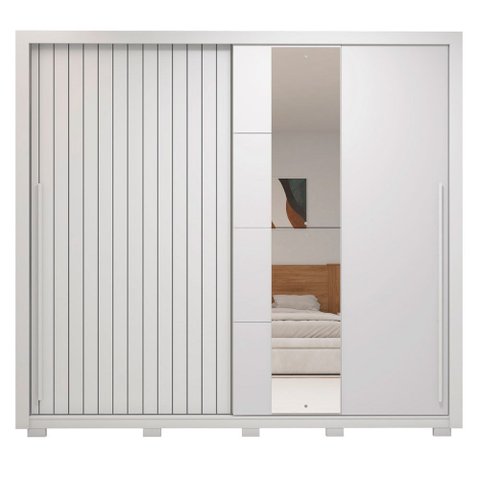 Guarda Roupa Casal Romanus Lux 2 Portas 4 Gavetas com Espelho Caemmun