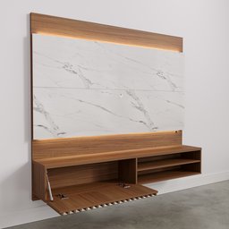 Painel para Tv até 65 Polegadas Ripado Fita de Led Azaléia Plus Cabecasa Madeiramadeira - 12