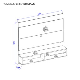 Painel para Tv até 65 Polegadas Ripado Fita de Led Azaléia Plus Cabecasa Madeiramadeira - 16