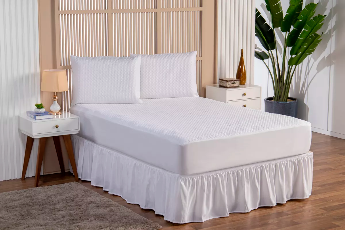 Saia para Cama Box Queen com Elástico Micropercal