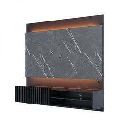 Painel para TV até 65 Polegadas Ripado com Marmorizado 3D e Fita de LED Ibiza Plus Yescasa - 7