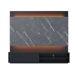 Painel para TV até 65 Polegadas Ripado com Marmorizado 3D e Fita de LED Ibiza Plus Yescasa - 9