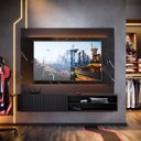 Ver imagem 3 de Painel para TV até 65 Polegadas Ripado com Marmorizado 3D e Fita de LED Ibiza Plus Yescasa