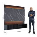 Ver imagem 4 de Painel para TV até 65 Polegadas Ripado com Marmorizado 3D e Fita de LED Ibiza Plus Yescasa