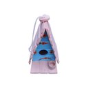 Ver imagem 2 de Chalé de Passarinho Cru Feito de Madeira com Comedouro - Decoração de Jardim - Varanda - Quintal