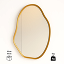 Ver imagem 7 de Espelho Orgânico Grande com Moldura Metal Decorativo 90x60cm Luxo