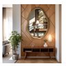 Espelho Orgânico Grande com Moldura Metal Decorativo 90x60cm Luxo - 3