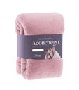 Ver imagem 1 de Cobertor Manta Microfibra - Casal - Liso - Rosa - 1,80m x 2,20m - Rozac Aconchego