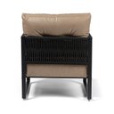 Ver imagem 4 de Poltrona Corda Náutica - Living, Varanda, Estar - Poltrona Araxá – Preto Corino Caramelo – Kit 2