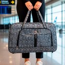 Ver imagem 4 de Bolsa Mala Sacola 62cm x 37cm x 22cm em Poliéster com Alça Reforçada Resistente À Água Modelo