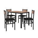 Ver imagem 2 de Conjunto de Cozinha Mesa 110cm 4 Cadeiras Industrial Fabone Móveis