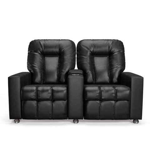 Poltrona do Papai Reclinável 2 Lugares Sala de Cinema Arsenal Manual Pu Preto G23 - Encantum