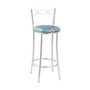 Ver imagem 1 de Kit 2 Banquetas Cromadas Assento Espuma D15 Treparoni Azul