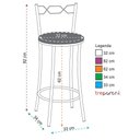 Ver imagem 2 de Kit 2 Banquetas Cromadas Assento Espuma D15 Treparoni Azul