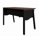 Ver imagem 5 de Mesa Escrivaninha 150cm x 60cm com Gaveteiro Suspenso e Tampo Chanfrado F5 Office Cor:Louro Preto