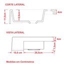 Ver imagem 4 de Cuba Pia Semi Encaixe para Banheiro Retangular 54cm XRT C08 Bege - Mpozenato