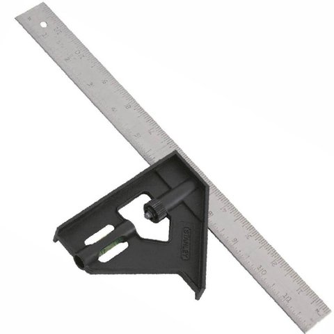 Esquadro Combinado 12"" 305 Mm - 46-012 - Stanley Esquadro Combinado 12" Stanley 46-012