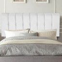 Ver imagem 1 de Painel Estofada Kiara 100cm Solteiro Box Quarto Corino Branco - Ahazzo Móveis
