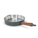 Ver imagem 5 de Frigideira Fundida Alumínio Batido Grosso com Tampa 26cm - Grafite