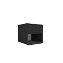 Ver imagem 3 de Mesa de Cabeceira Suspensa com 1 Gaveta e 1 Nicho 100% Mdf Plancasa:preto Tx