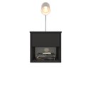 Ver imagem 1 de Mesa de Cabeceira Suspensa com 1 Gaveta e 1 Nicho 100% Mdf Plancasa:preto Tx