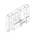 Ver imagem 3 de Kit Cozinha Completa 310x220cm New Rebeca Mel e Off White