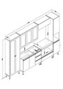 Ver imagem 3 de Kit Cozinha Completa 310x220cm New Rebeca Mel e Off White