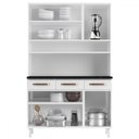 Ver imagem 3 de Armário de Cozinha Compacta de Aço Compacta Mirage New 6 Portas 3 Gavetas Branco - Pnr Móveis