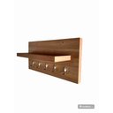 Ver imagem 4 de Porta Chaves 5 Ganchos Mdf Madeirado Carmel Decoração Marrom