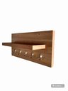 Ver imagem 4 de Porta Chaves 5 Ganchos Mdf Madeirado Carmel Decoração Marrom