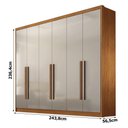 Ver imagem 2 de Guarda Roupa Casal Linea 6 Portas 4 Gavetas Cinamomo Fendi - Novo Horizonte
