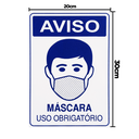 Ver imagem 2 de Combo 10 Placas de Sinalização Aviso Máscara Uso Obrigatório 20x30 Acesso - P-37/4 F9e