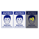 Ver imagem 1 de Combo 10 Placas de Sinalização Aviso Máscara Uso Obrigatório 20x30 Acesso - P-37/4 F9e