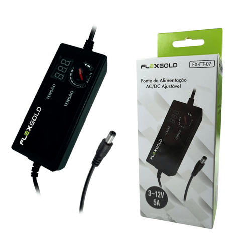 Fonte de Alimentação Chaveada Ajustável 3 À 12v 5a Fx-ft-07
