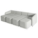 Ver mais imagens de Sofá Cama Modulado Retrátil e Reclinável Decorativo Varsóvia 436cm Linho Cinza G33 - Gran Belo