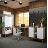 Conjunto Home Office 3 Peças com 1 Escrivaninha, 1 Balcão Buffet e 1 Armário Patrimar Móveis - 1