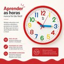 Ver imagem 3 de Relogio de Parede Infantil Educativo Colorido 25cm Decoracao Quarto Sala de Aula Brinquedoteca Sweet