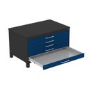 Ver imagem 4 de Mapoteca Mont 5 Gavetas 71,3cm x 120,4cm Aço Preto/Azul Delrei