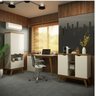Conjunto Home Office 3 Peças com 1 Escrivaninha, 1 Balcão Buffet e 1 Armário Patrimar Móveis - 1