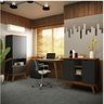 Conjunto Home Office 3 Peças com 1 Escrivaninha, 1 Balcão Buffet e 1 Armário Patrimar Móveis - 1