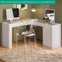 Ver imagem 2 de Penteadeira Escrivaninha Canto com Espelho 136x136 cm New Star Branco Fosco Mobler